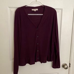 Loft peplum cardigan